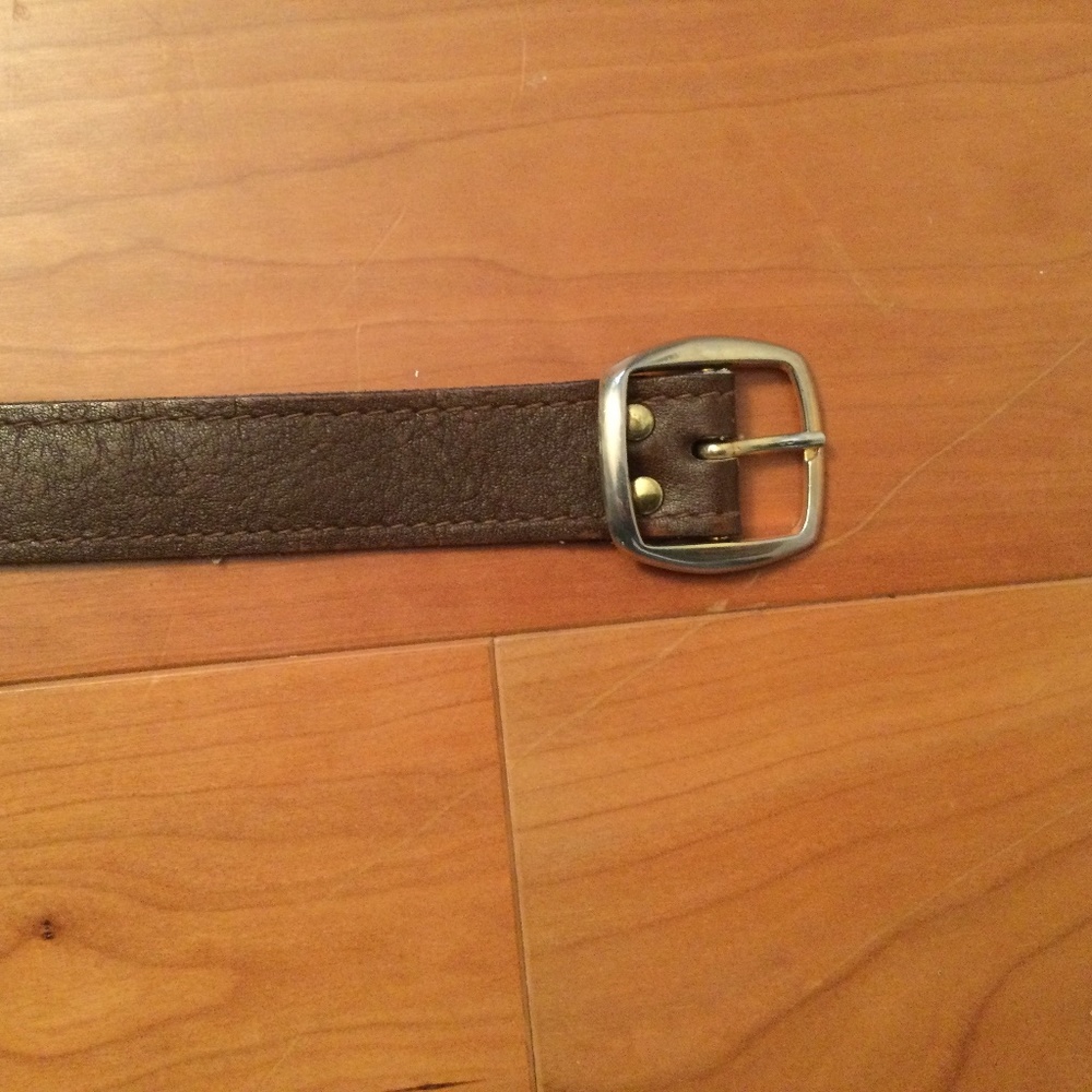 Brown genuine leather belt